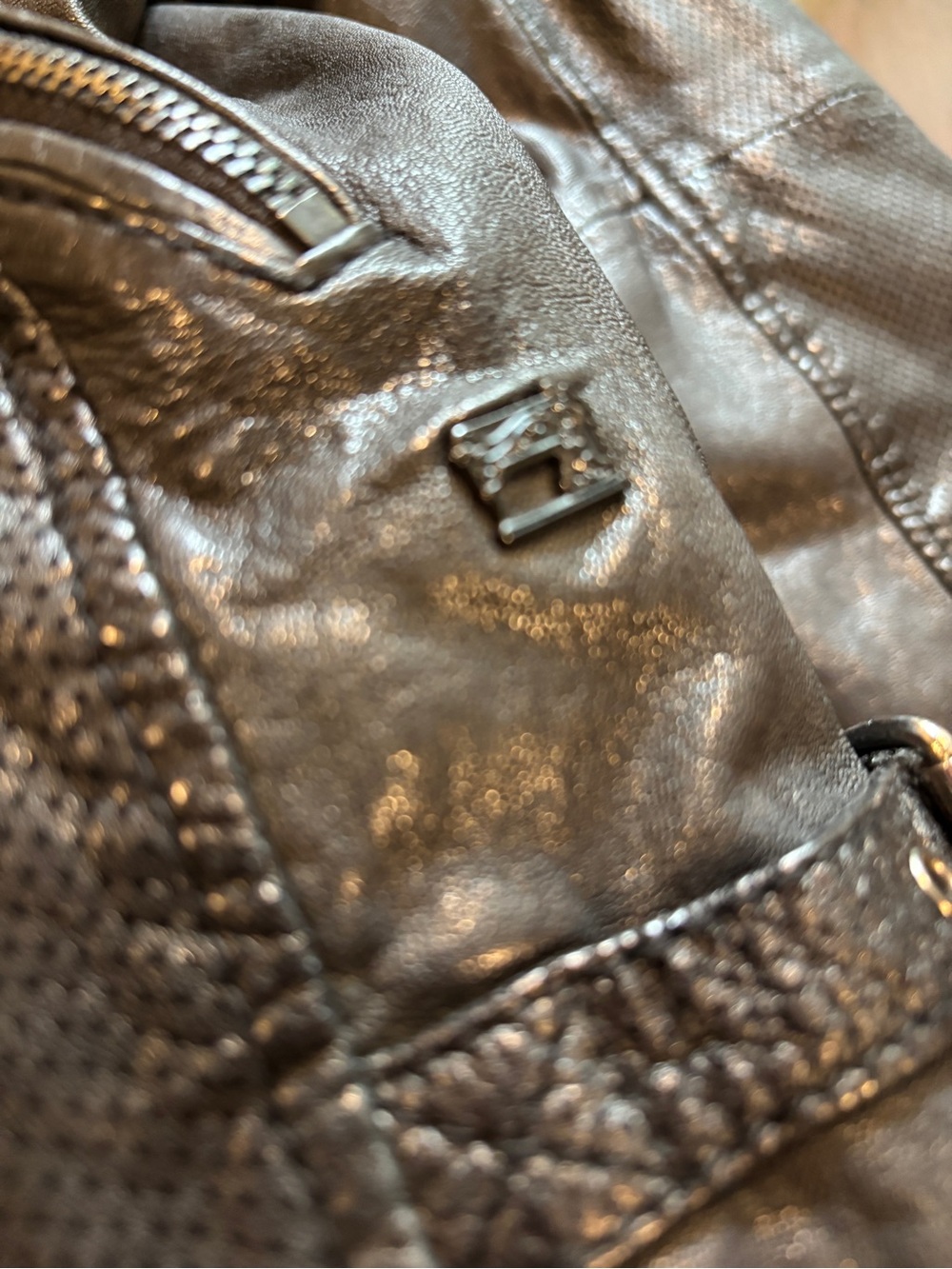 Scotch & Soda Men's Black Leather Motorcycle Jacket - Picture 8 of 14